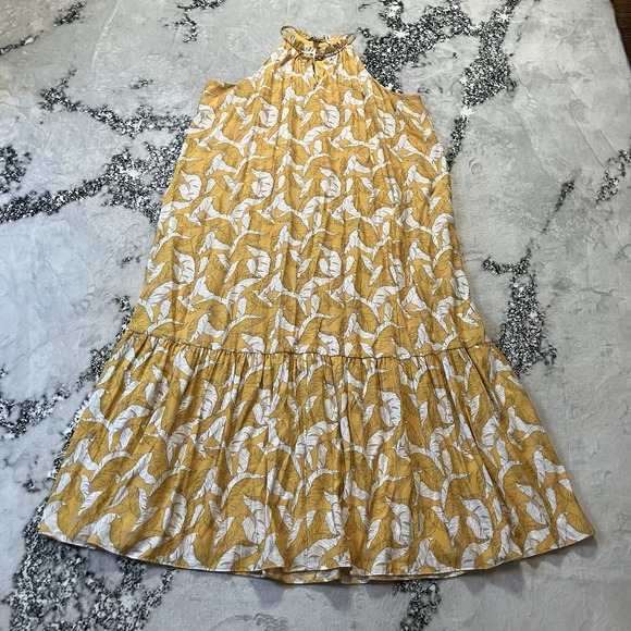 Nine West Dress Womens Size XXL Yellow Tiered Peasant Maxi Sleeveless - Picture 1 of 8